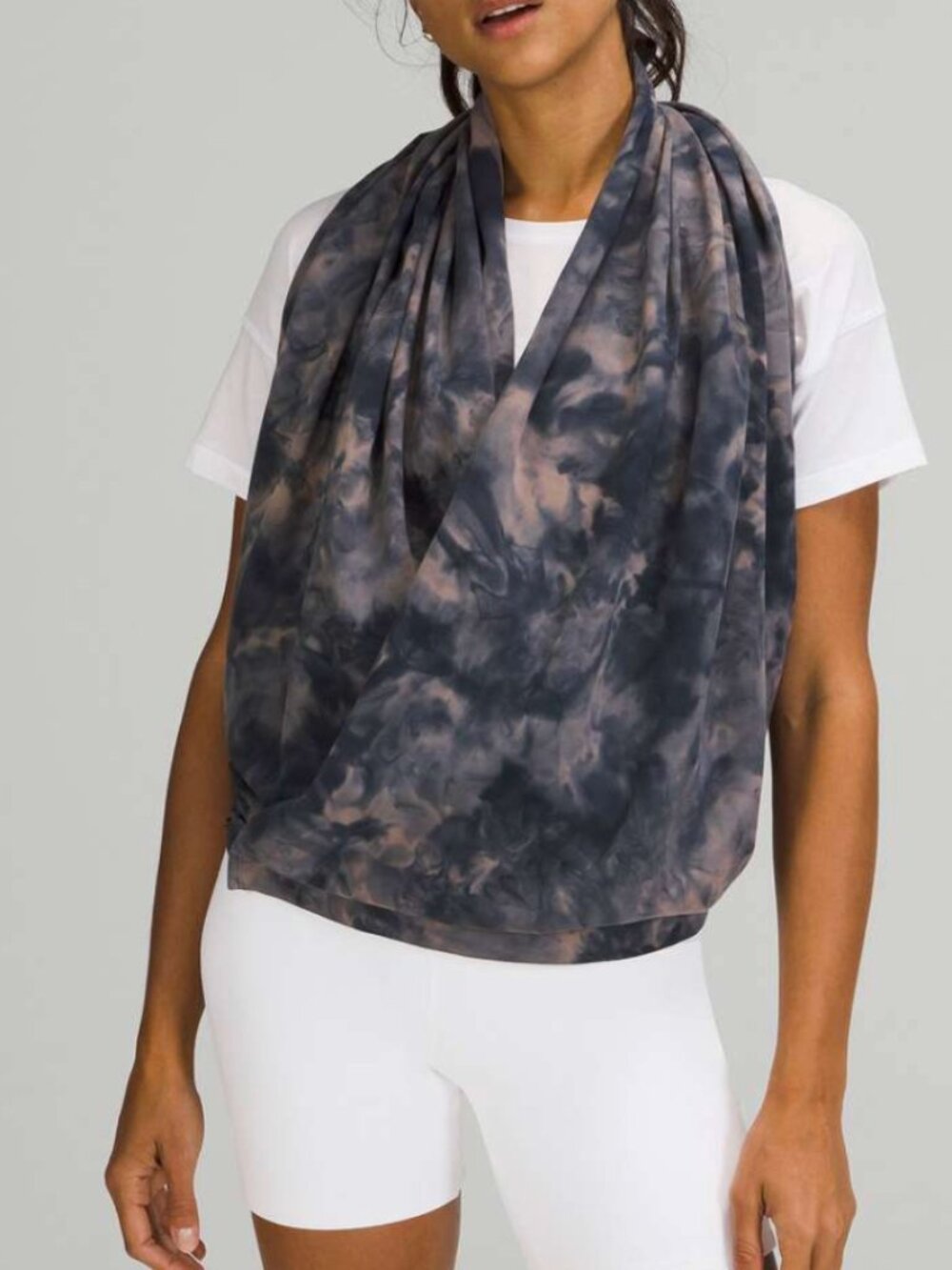 Lululemon Customizable Snap Scarf Diamond Dye Lunar Rock True Navy